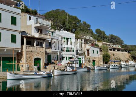 Fischerboote im Hafen von Cala Figuera, Mallorca, Balearen, Spanien Stockfoto