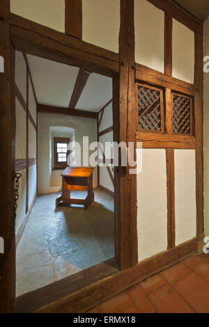 Des Mönchs Zelle im Augustinerkloster, Museum, Martin Luther lebte hier 1505-1508, Altstadt, Erfurt, Thüringen Stockfoto