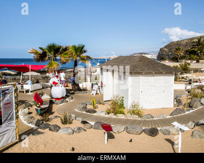 Privatstrand in Palm Mar Stockfoto