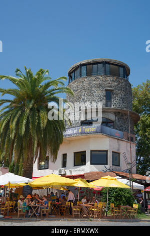 Menschen, die genießen Mittagessen Restaurant El Torreon historischen kolonialen Viertel Colonia del Sacramento-Uruguay Stockfoto