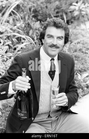 Tom Selleck, Schauspieler, Fototermin, London, 2. Mai 1985. Stockfoto