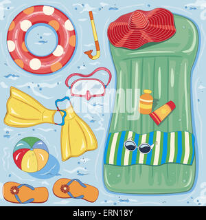 Strand-Accessoires Stockfoto