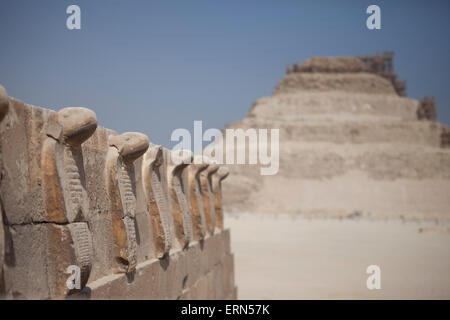 Schritt Pyramide des Djoser, der ältesten Pyramide Ägyptens, Nekropole Sakkara Stockfoto