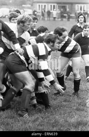 Stoke Old Boys V Phil Judd 15 Rugbyspiel, 28. September 1971 Stockfoto