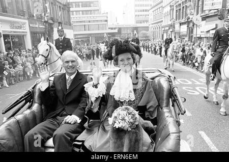 Lord Mayor es Show, Birmingham, Samstag, 26. Mai 1973. Stockfoto