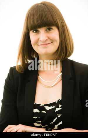 KATE-HENDERSON, Co-Autor von "Wiederaufbau Großbritanniens: Planung für eine bessere Zukunft", Heu Literaturfestival 2015 Stockfoto