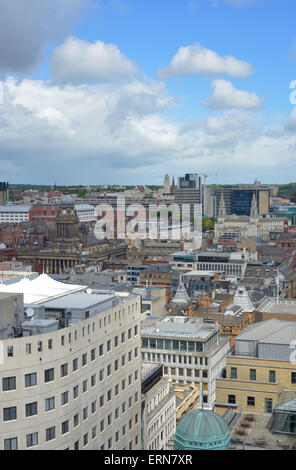 erhöhte Ansicht der Leeds Stadt erbaut 1858 von Cuthbert Brodrick Yorkshire Großbritannien entworfen Stockfoto