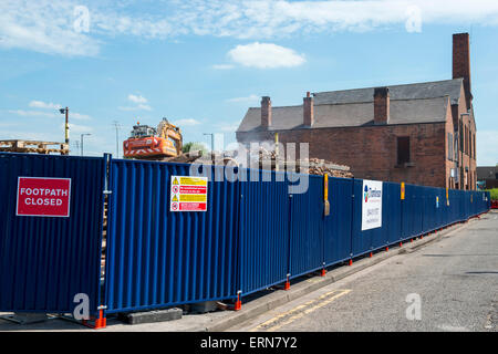 Abriss eines Gebäudes an der London Road in Nottingham, Nottinghamshire, England UK Stockfoto