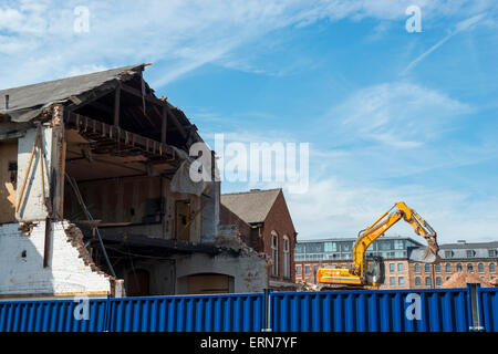 Abriss eines Gebäudes an der London Road in Nottingham, Nottinghamshire, England UK Stockfoto