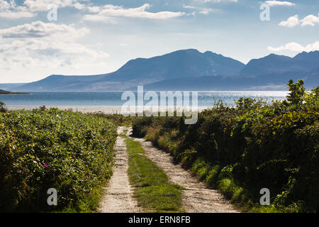 St. Ninians Bucht Rothesay Bute Scotland UK, Blick auf die Isle of Arran Stockfoto