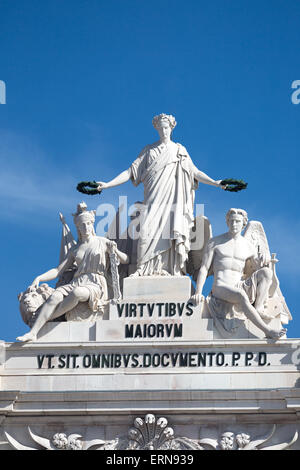 Arco da Rua Augusta, Baixa, Lissabon, Portugal, Europa Stockfoto