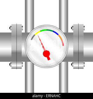 Spektralsensor auf dem Schlauch. Mess- und Zeiger, Panel-Steuerelement, Vektor-Grafik illustration Stockfoto