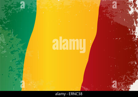 Die Flagge des afrikanischen Landes Mali Stockfoto