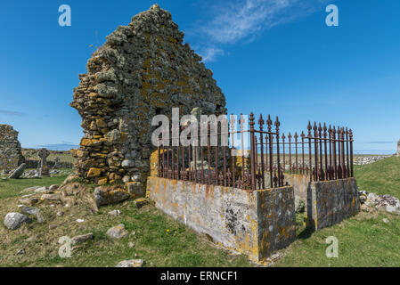 Alte Kapelle am Howmore auf South Uist Stockfoto