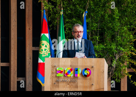 Mailand, Italien. 5. Juni 2015.  Roberto Maroni, spricht über den Welt-Umwelttag bei der Expo 2015 Credit: Sandro Tomada/Alamy Live News Stockfoto