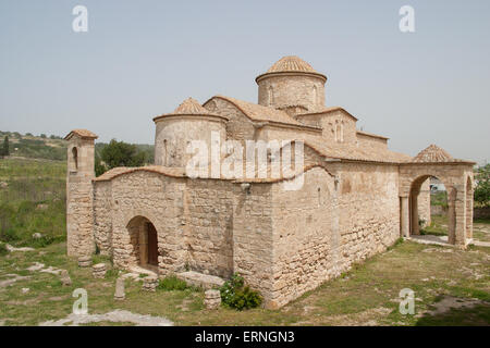 Panayia Kanakarias 6. Jahrhundert byzantinische Kirche, die ursprünglich mit Kanakarias Mosaiken - Lythrangomi, Karpasia, Zypern Stockfoto