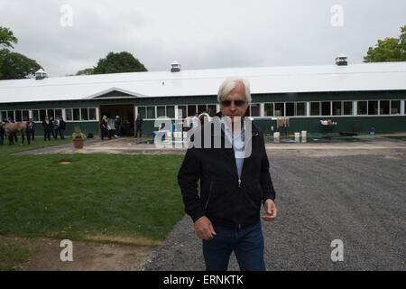 Elmont, New York, USA. 5. Juni 2015. Trainer BOB BAFFERT im Belmont Park, Freitag, 5. Juni 2015. Bildnachweis: Bryan Smith/ZUMA Draht/Alamy Live-Nachrichten Stockfoto