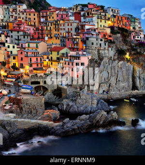 Ansicht von Manarola in cinqueterre. Italien. Stockfoto