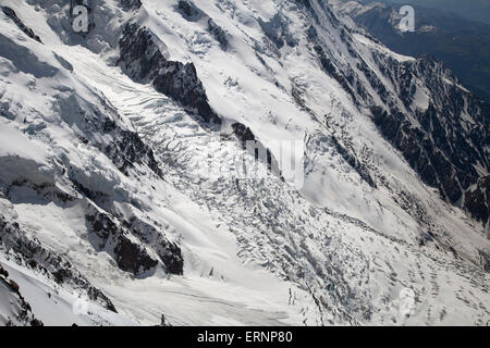 Glacier des Bossons (Mitte), Chamonix, Haute-Savoie, Frankreich Stockfoto