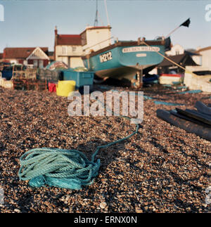 Aldeburgh ist ein kleines Fischerdorf an der britischen Küste von Suffolk, die Touristen für seine Charme der alten Welt anzieht. Stockfoto