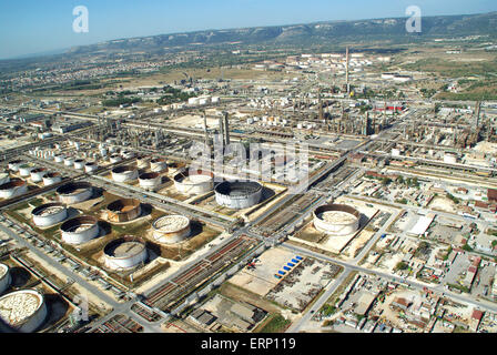 Industrie in Syrakus auf Sizilien Stockfoto