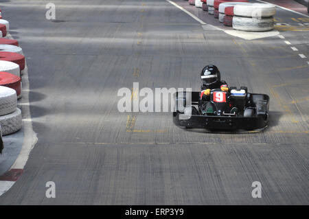 GO KART RENNEN IN STREATHAM LONDON Stockfoto