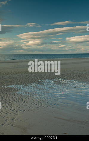 Dämmerung über Nairn Strand Stockfoto