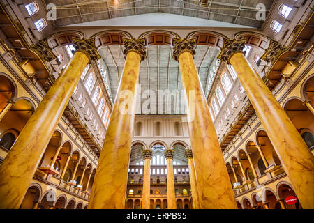 Die große Halle des National Building Museum in Washington DC. Stockfoto