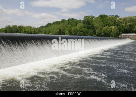 Kette-Damm in Lehigh Canal bei Hugh Moore Park, Easton, Pennsylvania, Vereinigte Staaten von Amerika. USA Stockfoto