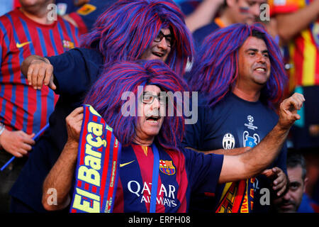 Berlin (Deutschland). 6. Juni 2015. Fußball / Fußball: Uefa Champions League - Finale Juventus Vs Barcellona im Olympiastadion in der Stadt Berlin.   die Barcelona gewann die Champions League gegen Juventus Turin mit 2: 1, Raktic Ergebnis (Morata (wurden) Neymar (BH) Suarez (Bar) bar) (Foto: Marco Iacobucci/Alamy live-Nachrichten) Stockfoto