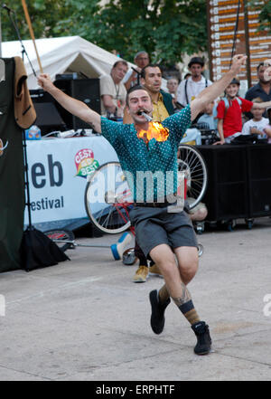 Les Dudes Interpreten auf quadratischen Preradovic (Blume Quadrat) in Zagreb Stockfoto