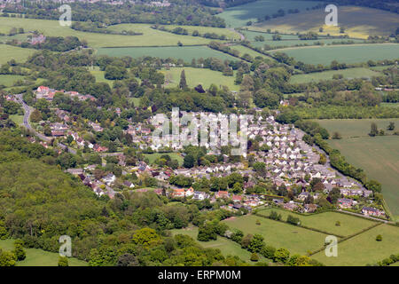 Luftbild des Horringer Dorf in Suffolk Stockfoto