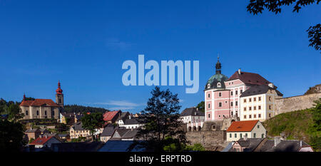 Schloss Becov nad Teplou Panoramablick Karlovy Vary Region Westböhmen Tschechien, Europa Stockfoto