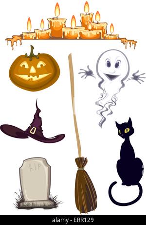Halloween Cliparts, Icons set Stock Vektor