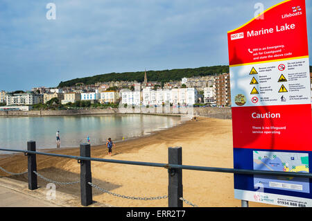 Grand Pier, Weston-Super-Mare, vom Marine Lake, Somerset, England UK Stockfoto