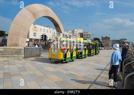Promenade, Weston-Super-Mare, Strand; direkt am Meer;  Somerset, England UK Stockfoto