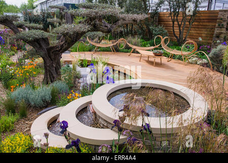 Die Royal Bank of Canada Garten, Silber vergoldet-Medaillengewinner Stockfoto