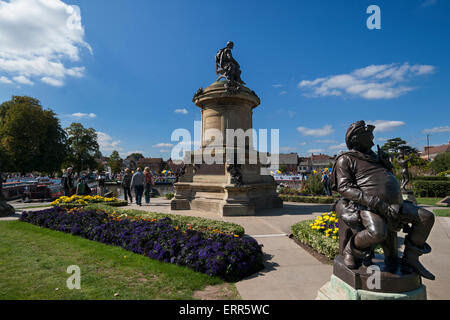 Bancroft Gardens, Stratford-upon-Avon, Kanal-Becken, Warwickshire, UK Stockfoto