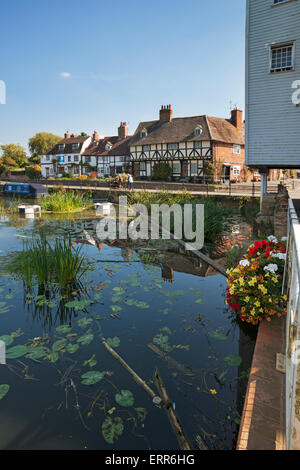 Tewkesbury Mill Teich, Fluss Avon, Gloucestershire, England, UK Stockfoto