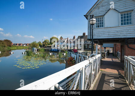 Tewkesbury Mill Teich, Fluss Avon, Gloucestershire, England, UK Stockfoto