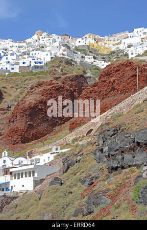 Schönen Blick auf Oia, Santorini, Griechenland Stockfoto