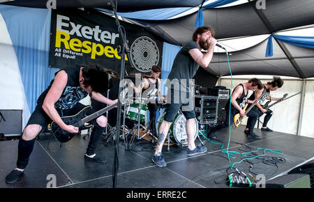 Exeter, Devon, UK. 7. Juni 2015. Der Träumer in die live bei Exeter Respekt Festival 2015 im Belmont Park, Exeter am 7. Juni 2015 in Exeter, Devon, UK Credit: Clive Chilvers/Alamy Live News Stockfoto