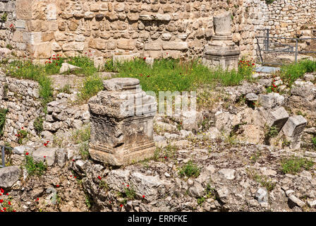 Ruinen der Tempel von Serapis in Jerusalem Stockfoto