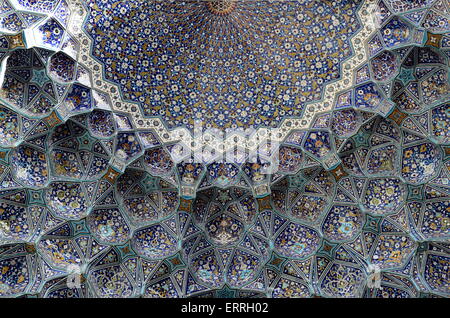 Imam, Shah Moschee in Naqshe Jahan Quadrat Esfahan Decke Stockfoto