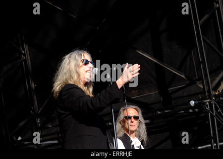 London, UK. 7. Juni 2015. Patti Smith spielt bei der Field Day London Credit: Rachel Megawhat/Alamy Live News Stockfoto