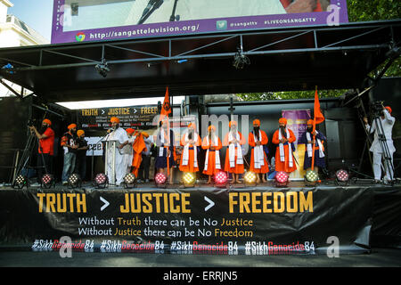 London, UK. 7. Juni 2015. Sikh Freiheit März und Rallye im Zentrum von London, 7. Juni 2015 Credit: carol Moir/Alamy Live-Nachrichten Stockfoto