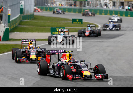 Montreal, Quebec, Kanada. 7. Juni 2015. Motorsport: FIA Formula One World Championship 2015, Grand Prix von Kanada, #26 Daniil Kvyat (RUS, Infiniti Red Bull Racing), Credit: Dpa picture-Alliance/Alamy Live News Stockfoto