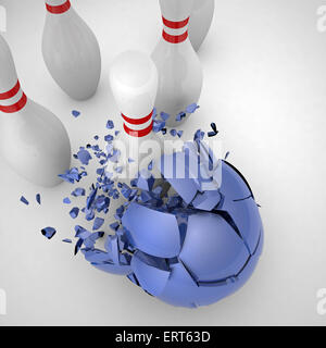 solide Kegelbahnen und schwachen ball Stockfoto