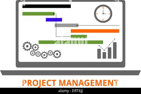 Zeigt ein Projekt Management Konzept Stock Vektor