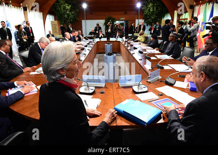 Schloss Elmau, Deutschland. 8. Juni 2015. Garmisch-Partenkirchen, Deutschland. 8. Juni 2015. G7-Gipfel in Schloss Elmau, Deutschland. Bildnachweis: Dpa picture Alliance/Alamy Live News Stockfoto